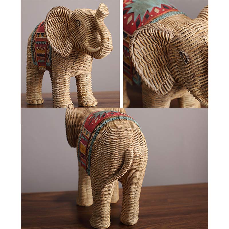 Éléphant en résine Sagesse Richesse Décoration de la maison