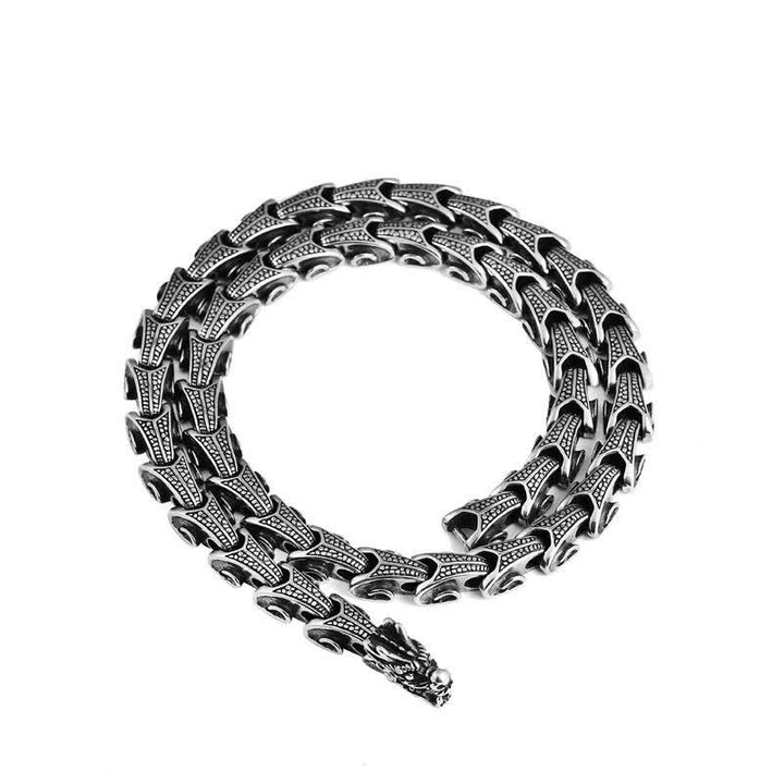 Collier pendentif de protection en acier titane avec motif de dragon et Buddha Stones - image 11