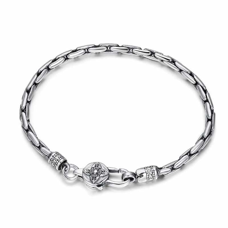 Buddha Stones tibétaines Double Dorje Om Mani Padme Hum bouddha croix gammée Vajra Bracelet de force