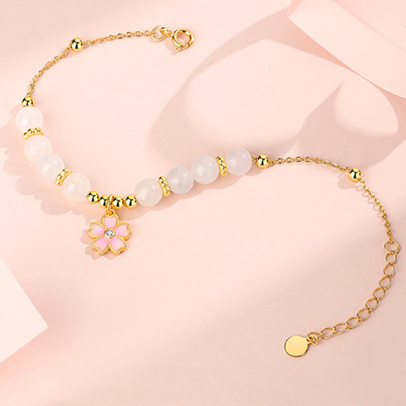 Bracelet de protection en argent sterling 925 et jade blanc Hetian Buddha Stones