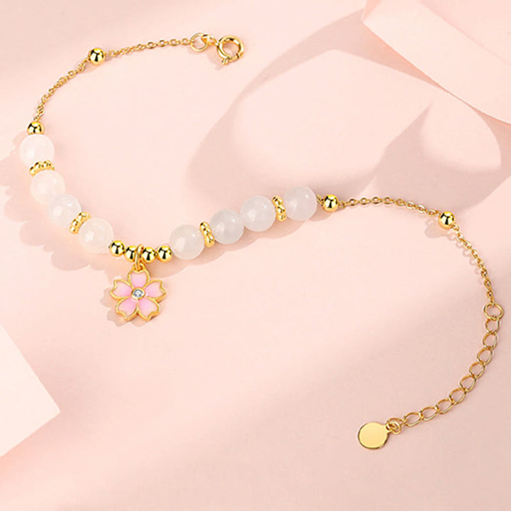 Bracelet de protection en argent sterling 925 et jade blanc Hetian Buddha Stones
