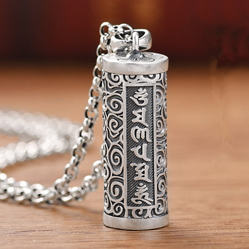 Collier pendentif de protection avec six mots vrais de Buddha Stones - Cuivre - image 1