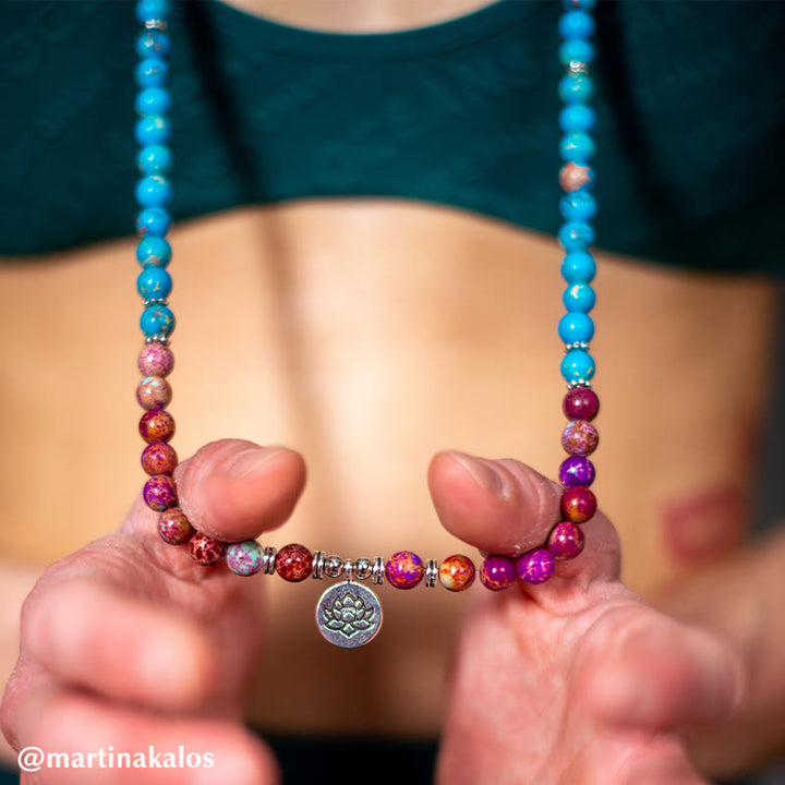 Buddha Stones violettes et lotus