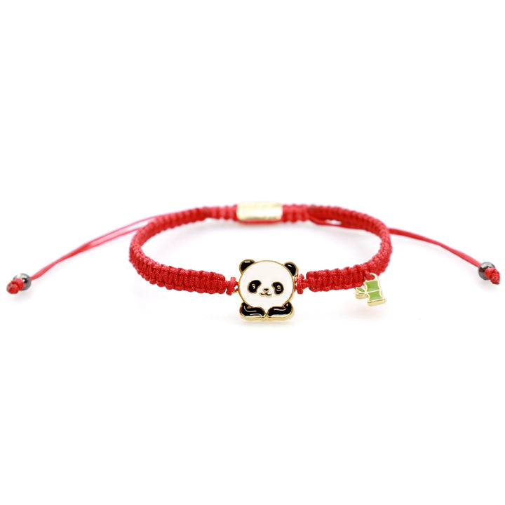 Bracelet porte-bonheur en bambou tibétain fait main avec Buddha Stones rouge