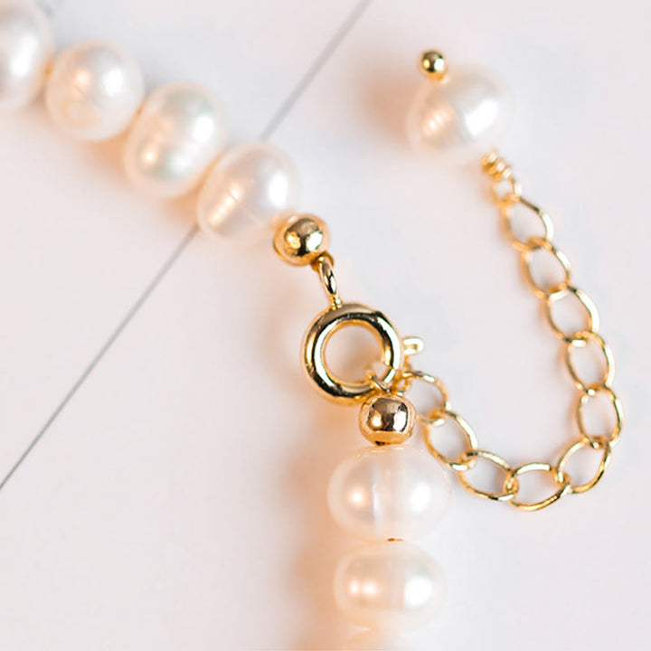 Bracelet chaîne en perles de sincérité en jade blanc cyan Hetian plaqué or 14 carats