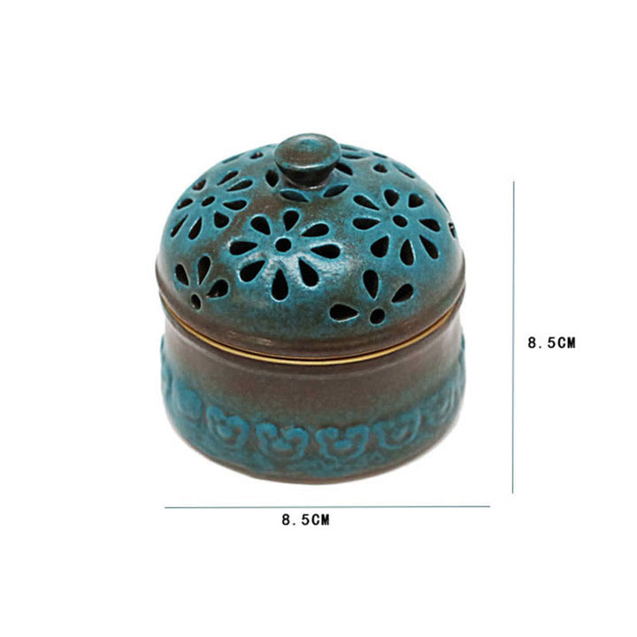 Brûleur d'encens en céramique pour méditation spirituelle, mini Buddha Stones creuses, décoration