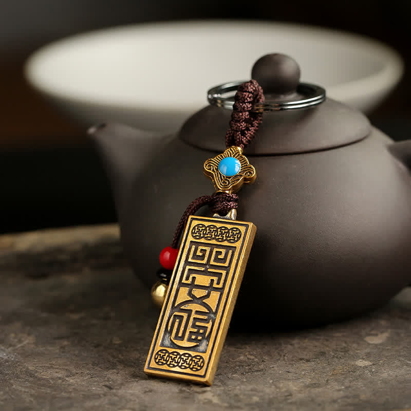 Porte-clés avec bénédiction de la paix Namo Amitabha