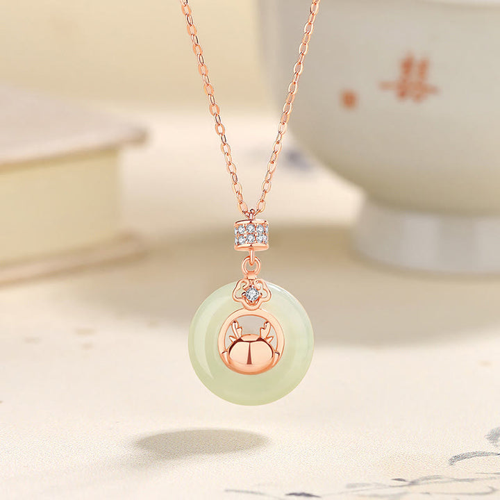 Bracelet de protection avec pendentif en argent sterling 925 et jade Hetian naturel en zircon et pierre de Buddha Stones
