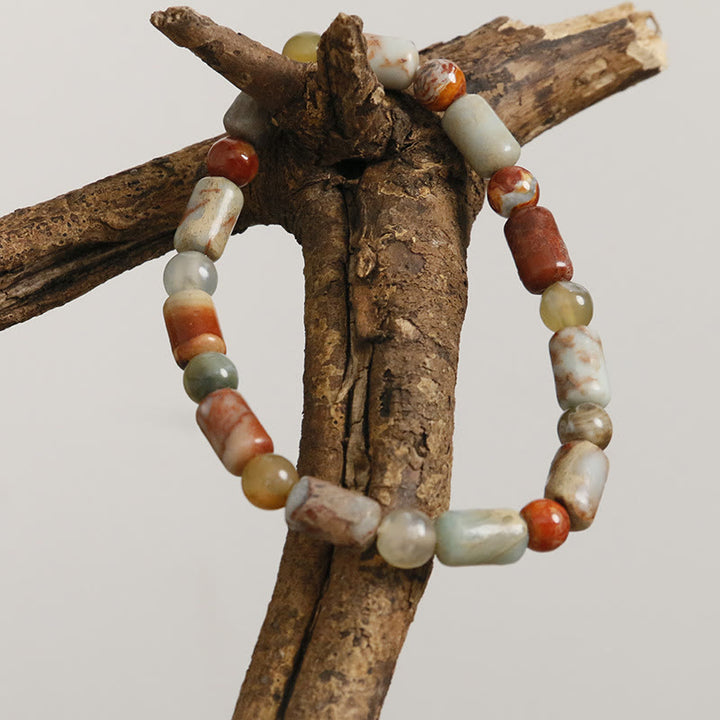 Bracelet de protection en agate et jaspe en Buddha Stones