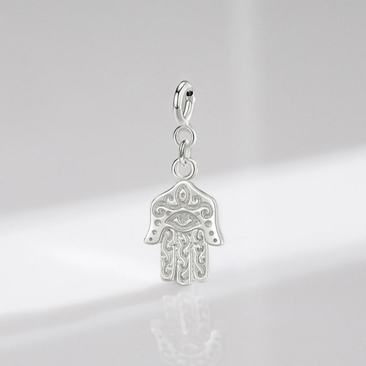 Collier pendentif en argent sterling 925 avec symbole Hamsa et mauvais œil pour la prospérité et la chance - image 8