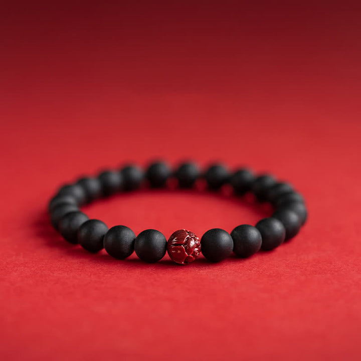 Bracelet de guérison tibétain en Buddha Stones , cyprès, cinabre et lotus