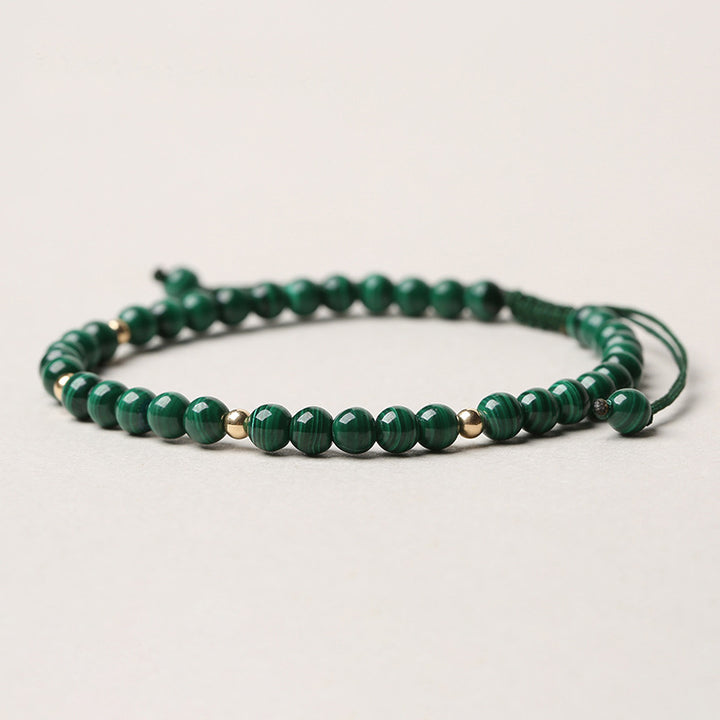 Bracelet de protection et de calme en malachite naturelle Buddha Stones - image 2
