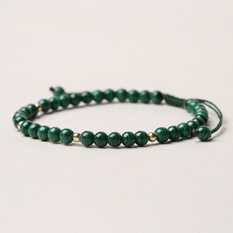 Bracelet de protection et de calme en malachite naturelle de 4 mm Buddha Stones - image 2