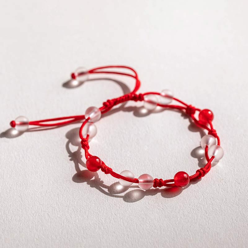 Bracelet calme en agate rouge, agate mousse et cinabre de Buddha Stones