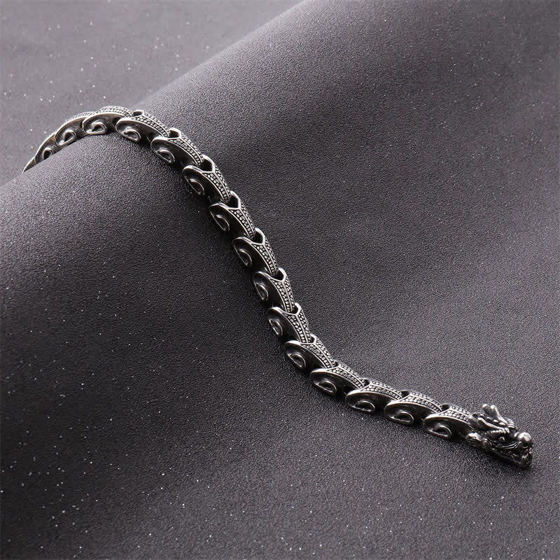 Collier pendentif de protection en acier titane avec motif de dragon et Buddha Stones - image 6