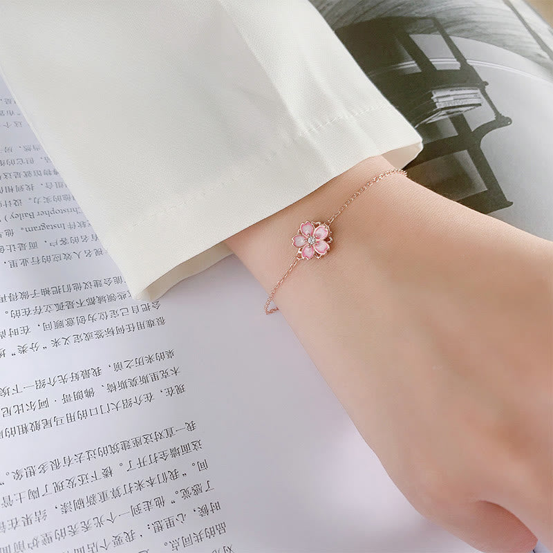 Bracelet chaîne de bénédiction en argent sterling 925 Buddha Stones et anneau rotatif - image 10