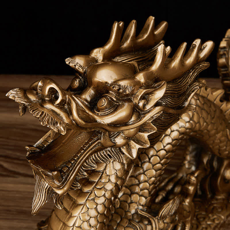 Buddha Stones Feng Shui Dragon Nuage de Bon augure Richesse Chance Décoration