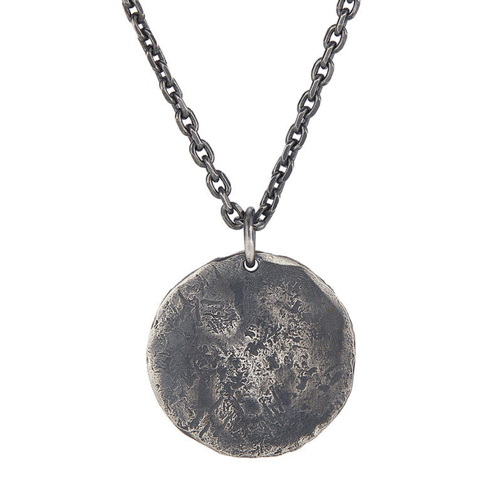 Collier pendentif en argent sterling 990 avec Buddha Stones et texture marteau Yin Yang - image 3