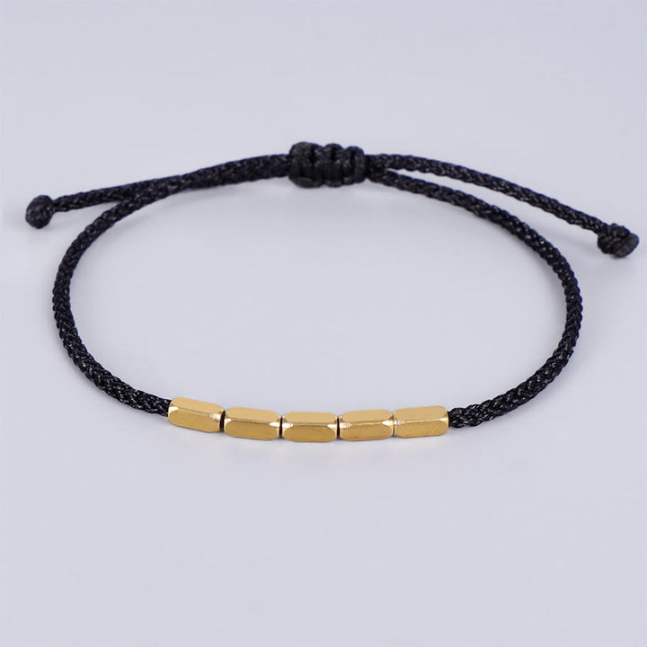 Bracelet tressé de protection en perles de cuivre fabriquées à la main par Buddha Stones