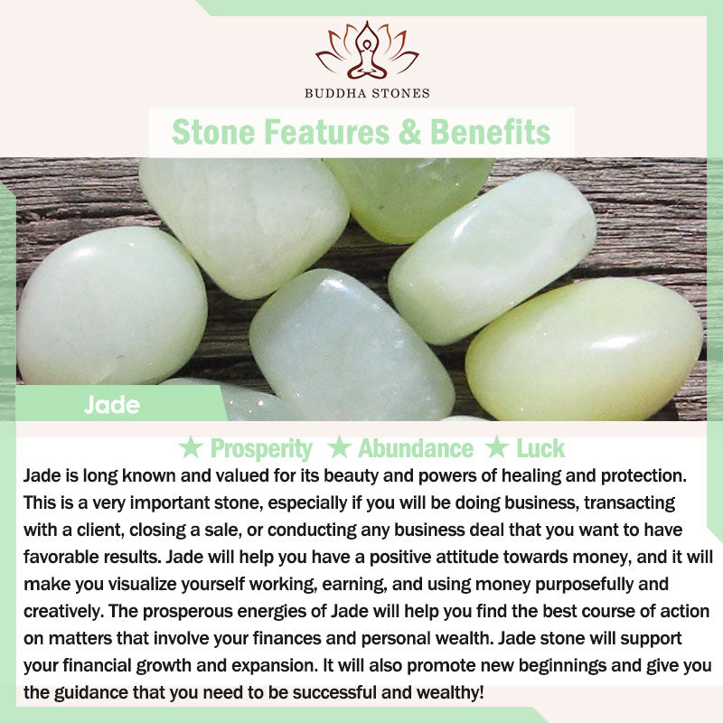 Buddha Stones en jade naturel sculpté en forme de fleur de lotus et de prospérité - image 12