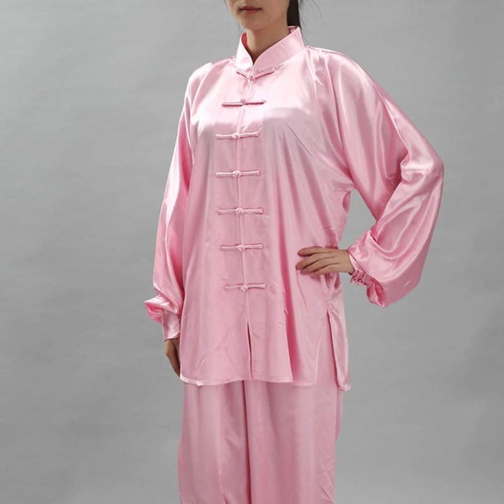 Ensemble de vêtements unisexes à motifs simples avec Buddha Stones pour méditation, prière, spirituel, zen, tai-chi, qigong - Rose clair - 2XL- Convient aux États-Unis, au Royaume-Uni, en Australie et en UE - XL - image 18