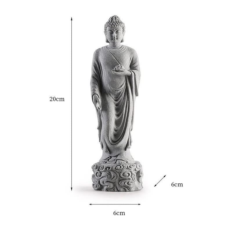 Buddha Stones Méditation Bouddha Nuages ​​de bon augure Design Sérénité Décoration de la maison - image 12