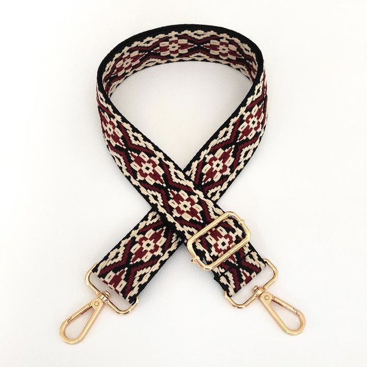 Bandoulières brodées multicolores pour sac à bandoulière