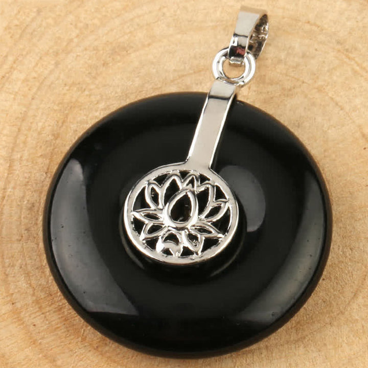 Collier pendentif de guérison en cristal rose avec Buddha Stones et améthyste