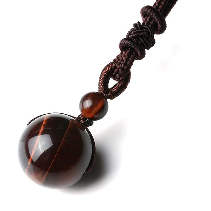 Collier de protection en œil de tigre tibétain Buddha Stones