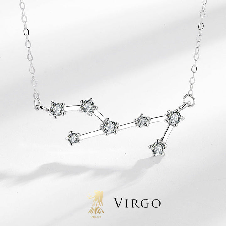 Collier pendentif bénédiction astrologique Buddha Stones en argent sterling 925 12 constellations du zodiaque - Vierge - image 24