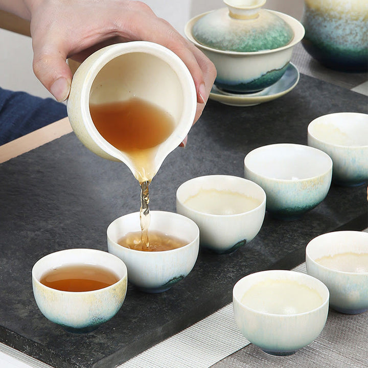 Tasse à thé créative en céramique verte Buddha Stones Tasses à thé Kung Fu