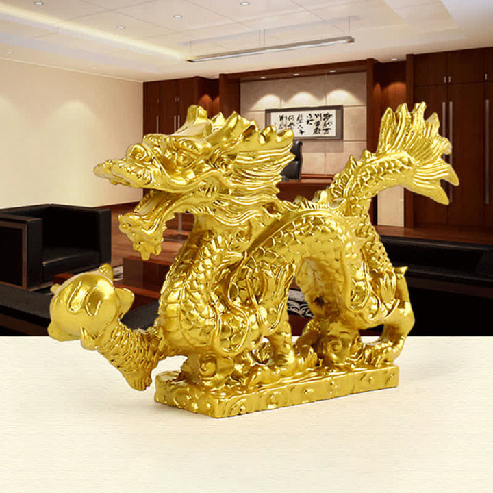 Buddha Stones Feng Shui Dragon Nuage de Bon augure Richesse Chance Décoration