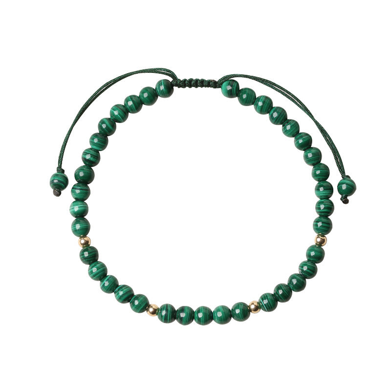 Bracelet de protection et de calme en malachite naturelle de 4 mm Buddha Stones - image 5