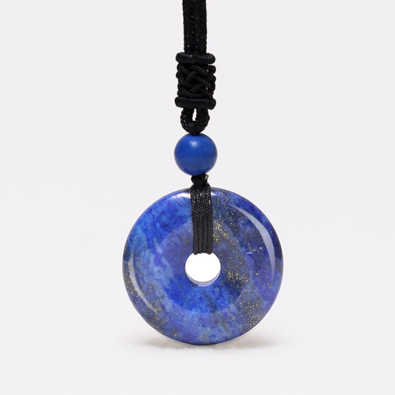 Collier avec pendentif porte-bonheur en Buddha Stones précieuses en cristal de guérison