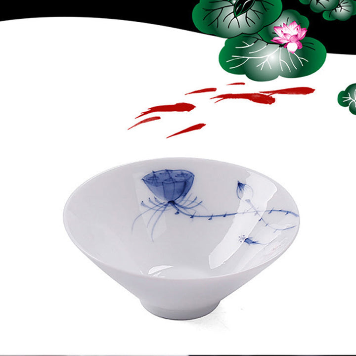 Buddha Stones Vintage Prune Orchidée Bambou Chrysanthème Lotus Koi Poisson Tasse à Thé en Céramique Tasses à Thé Kung Fu