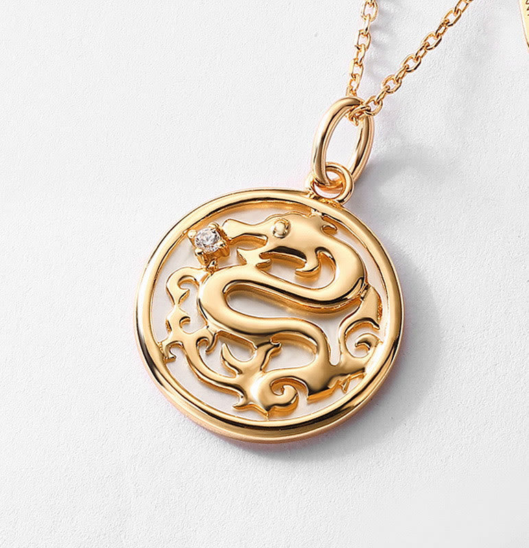 ❗❗❗Une vente flash - Buddha Stones en argent sterling 925 avec pierre de Tridacna et personnage Fu de l'année du dragon