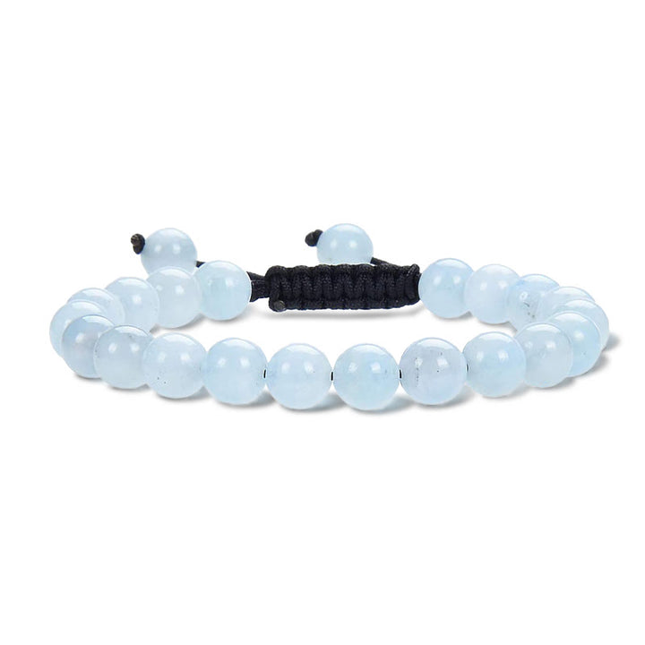Bracelet en macramé unisexe réglable avec pierres précieuses et cristaux de guérison naturelles Buddha Stones - Bleu vert - image 7