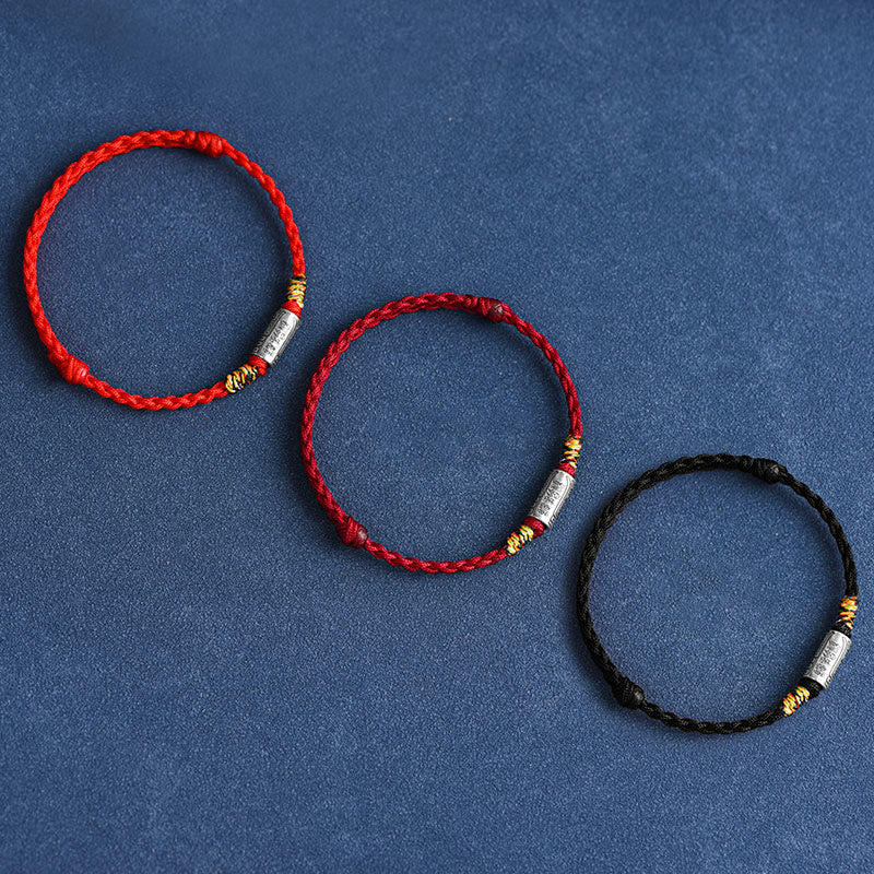 Bracelet de cheville en argent sterling 925 fabriqué à la main avec des Buddha Stones, design tout va bien, protection et force - image 1