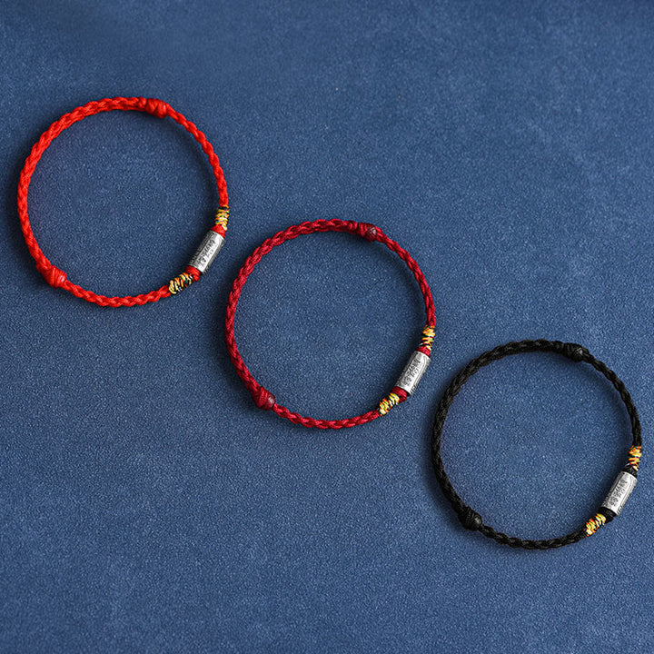 Bracelet de cheville en argent sterling 925 fabriqué à la main avec des Buddha Stones, design tout va bien, protection et force - image 1