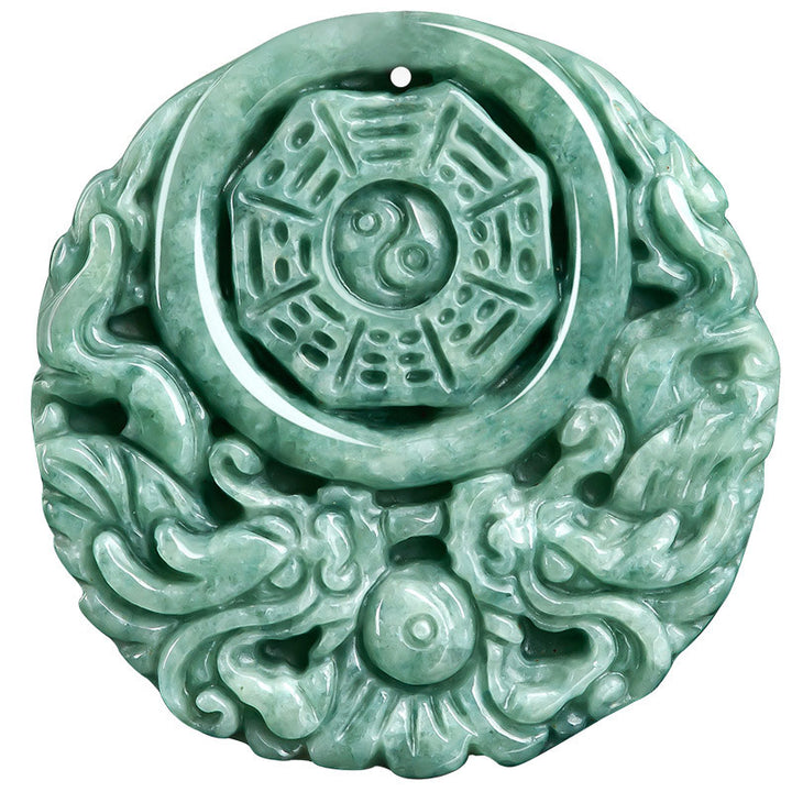 Collier pendentif en corde Buddha Stones et dragon en jade Yin Yang - image 8