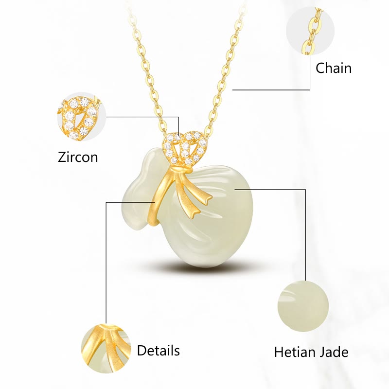 Collier pendentif porte-bonheur en jade blanc naturel Hetian Buddha Stones