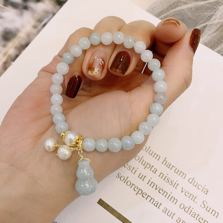 Bracelet de prospérité et de chance en perles de jade naturelles Buddha Stones
