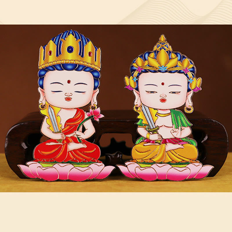 Buddha Stones Zodiaque chinois Bouddha natal Bénédiction Richesse Fortune Autocollant de téléphone pour réfrigérateur