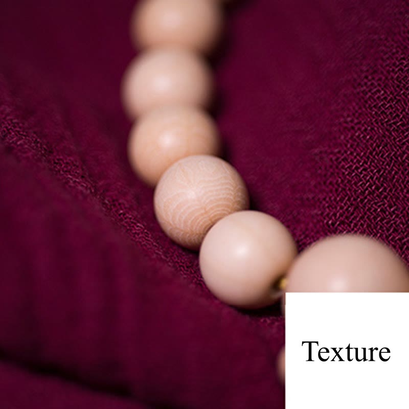 Bracelet Mala en bois d'Abelia Biflora naturel Buddha Stones et bénédiction