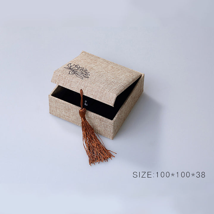Coffret de rangement pour bijoux motif lotus Buddha Stones Coffret cadeau pompons - image 9