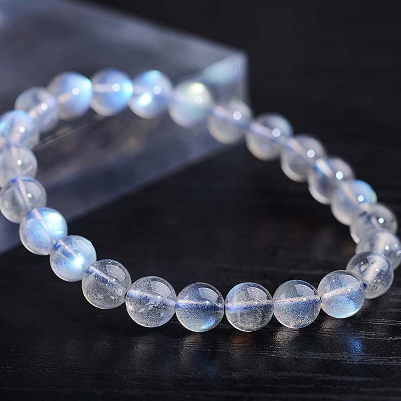 Bracelet de perles de guérison en pierre de lune naturelle Buddha Stones - image 2