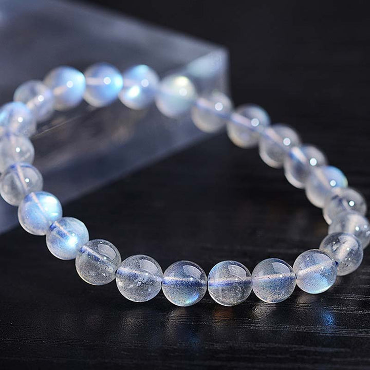 Bracelet de perles de guérison en pierre de lune naturelle Buddha Stones - image 2