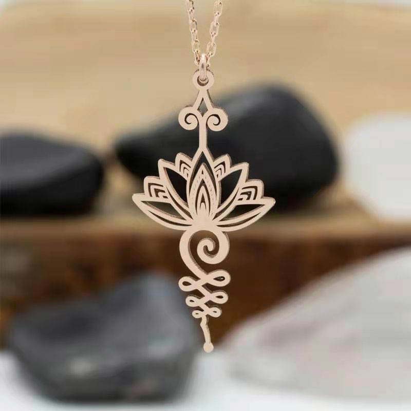Collier pendentif Buddha Stones Lotus Chance Richesse