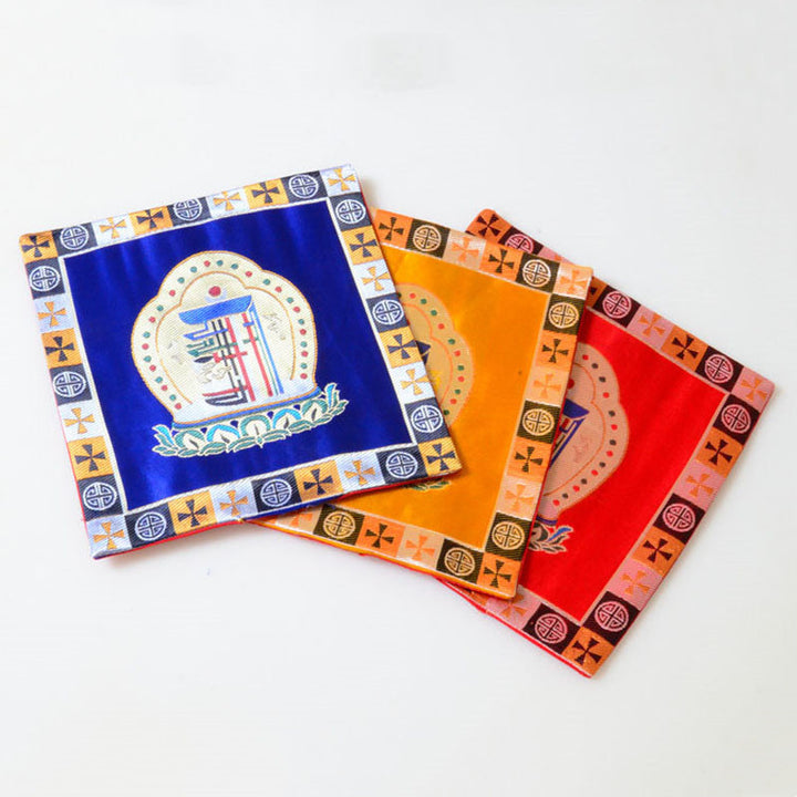 Tapis d'autel de prière Man-Bcu Kalachakra Tapis Jacquard de méditation de guérison - image 17