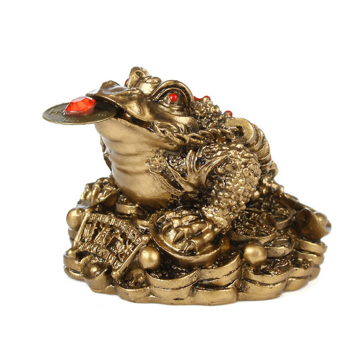 Buddha Stones Feng Shui Décoration de grenouille porte-bonheur